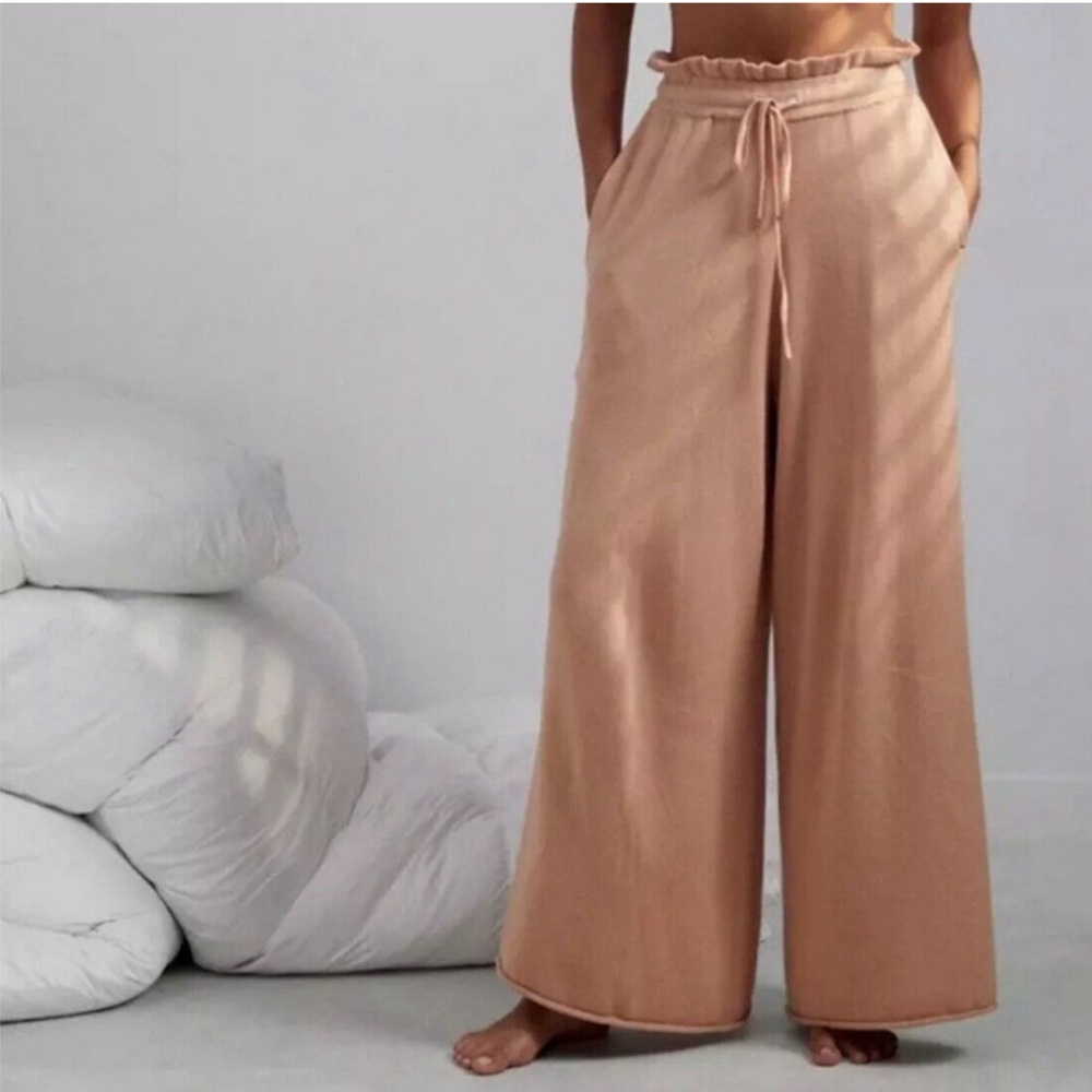 Lunya NEW IN PACKAGE Cozy Cotton Silk Relaxed Pants Nutmeg Size Medium